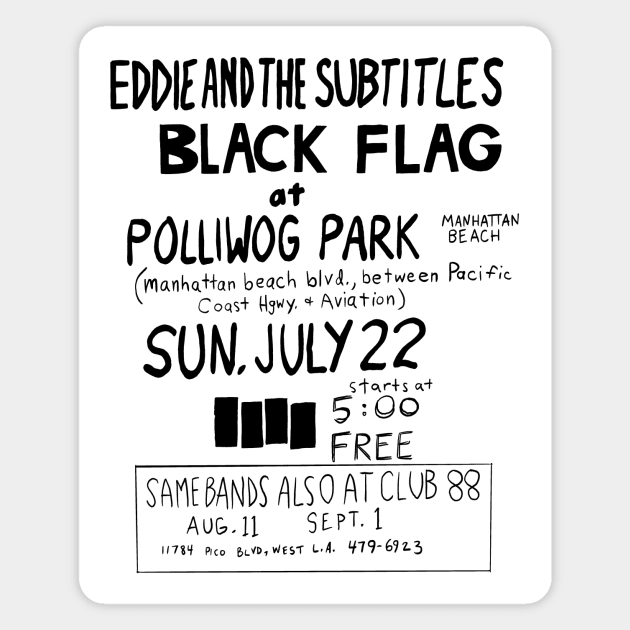 Polliwog Park Punk Rock Concert (1979) Magnet by Scum & Villainy